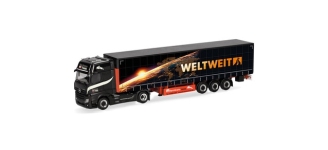 Herpa 320023 - H0 - Mercedes-Benz Gardinenplanen-Sattelzug Actros Haas